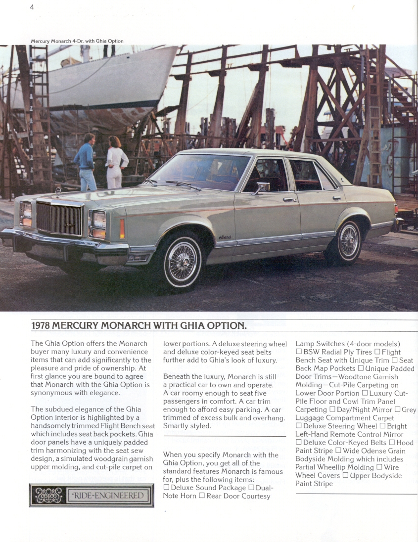 1978 Mercury Monarch Brochure Page 3